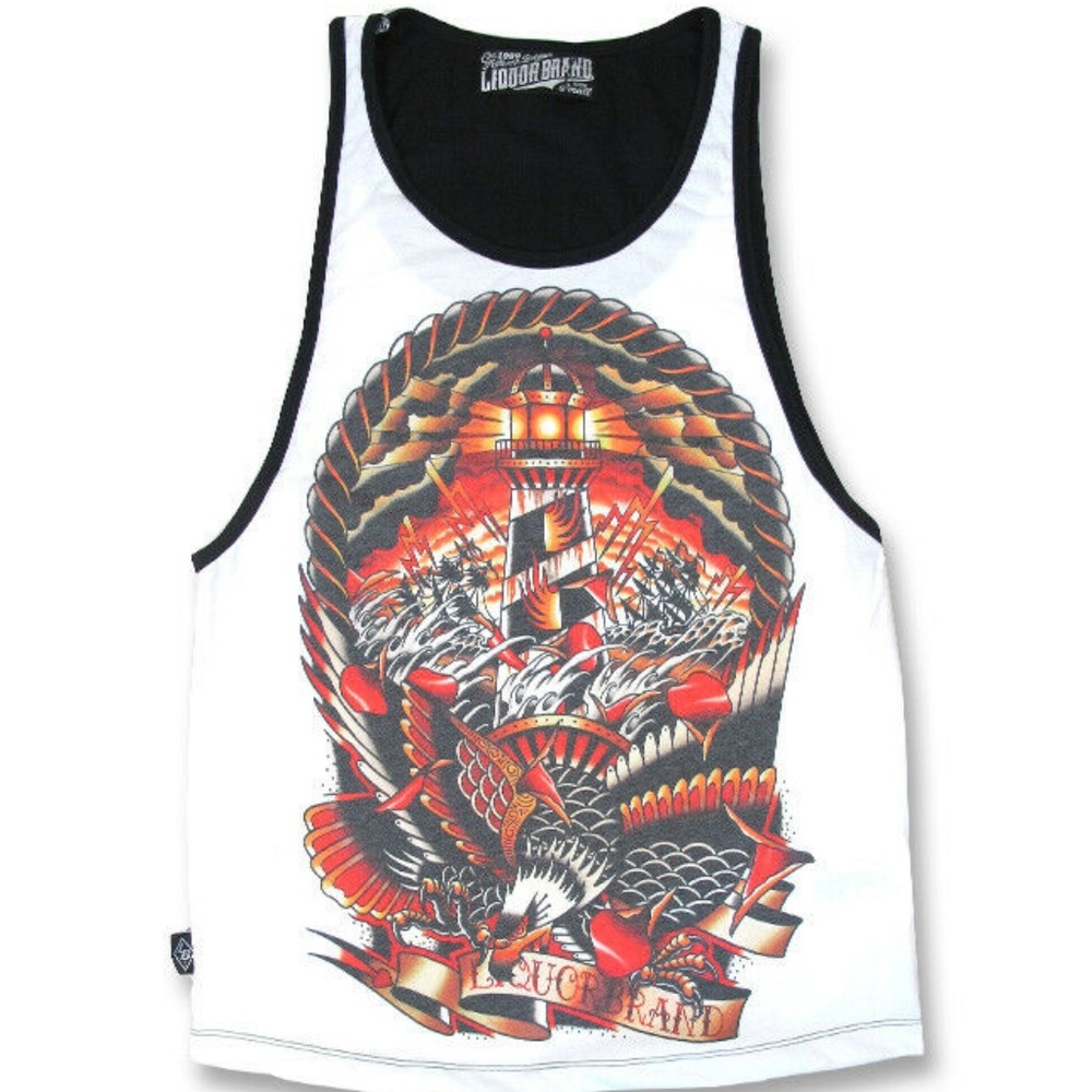 Liquorbrand Last Port Tattoo Flash Tank Top